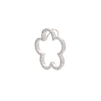 Diamond Open Flower 18ct White Gold Pendant