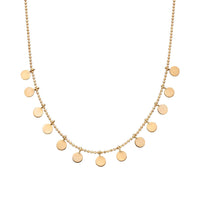 Multi Disc 9ct Yellow Gold Necklace - Michael Jones Jeweller