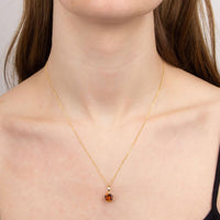 Citrine Hexagonal 9ct Yellow Gold Pendant - Michael Jones Jeweller