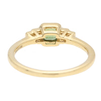 Green Sapphire and Diamond 18ct Yellow Gold Five Stone Ring - Michael Jones Jeweller