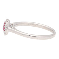 Ruby and Diamond 18ct White Gold Round Cluster Ring - Michael Jones Jeweller