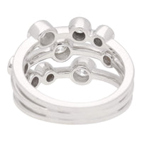 Diamond 0.98ct Three Strand 18ct White Gold Ring - Michael Jones Jeweller