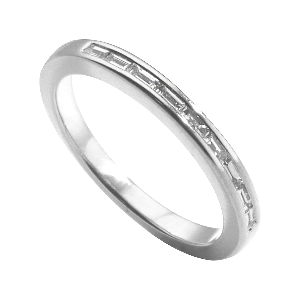 Diamond 18ct White Gold Half Eternity Ring - Michael Jones Jeweller