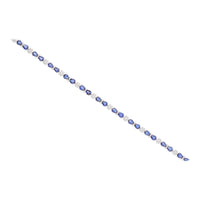 Sapphire and Diamond 18ct White Gold Cluster Bracelet - Michael Jones Jeweller