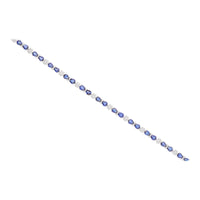 Sapphire and Diamond 18ct White Gold Cluster Bracelet - Michael Jones Jeweller