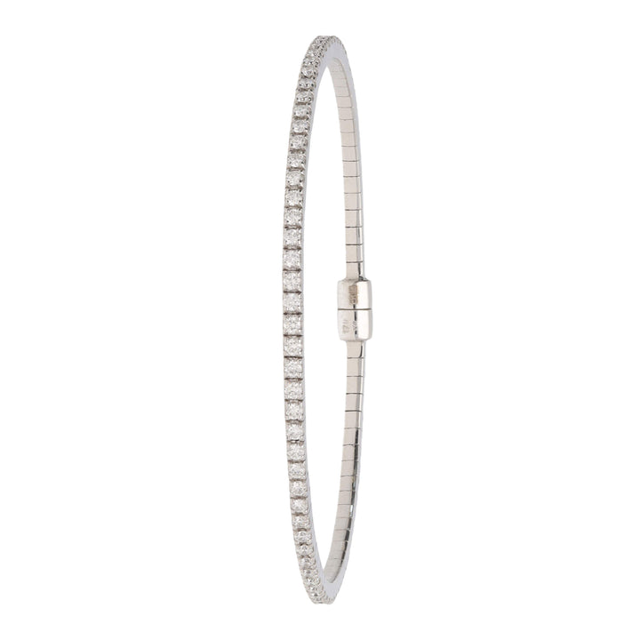 Diamond 1.70ct 18ct White Gold Bangle - Michael Jones Jeweller