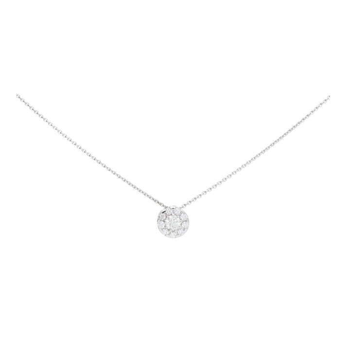 Diamond 0.50ct 18ct White Gold Circle Necklace