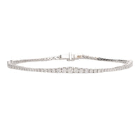 Graduated Diamond 2.75ct 18ct White Gold Bracelet - Michael Jones Jeweller