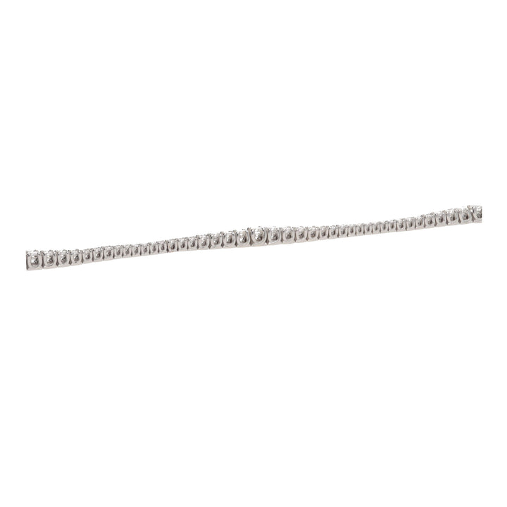 Graduated Diamond 2.75ct 18ct White Gold Bracelet - Michael Jones Jeweller