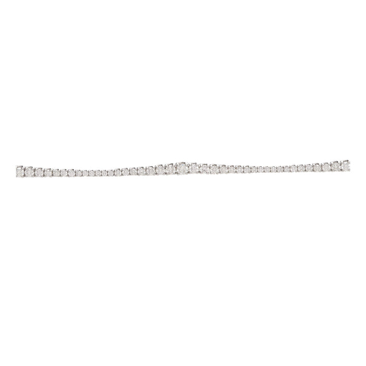 Graduated Diamond 2.75ct 18ct White Gold Bracelet - Michael Jones Jeweller