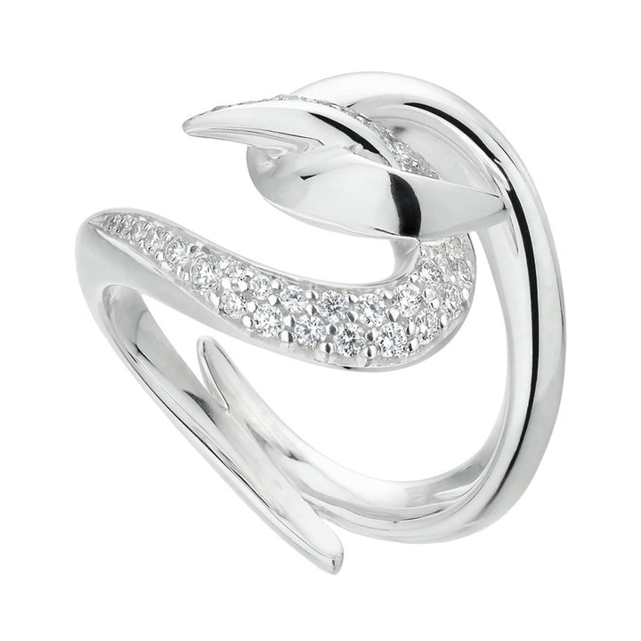 Shaun Leane Silver Hook Diamond Ring HT019.SSWHRZM