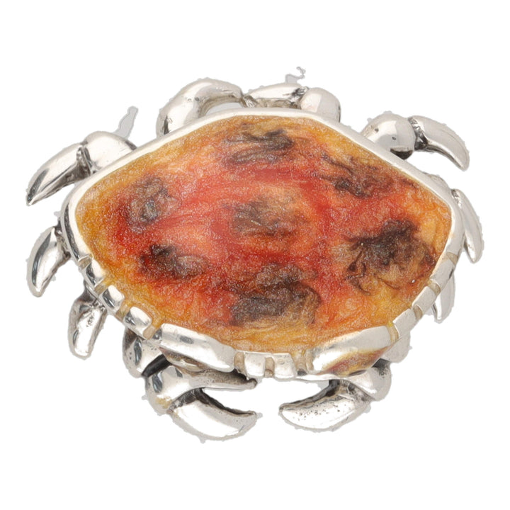 Saturno Silver Enamel Crab Extra Small ST499