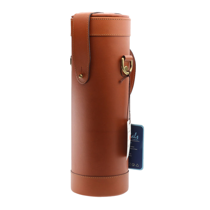 Tan Leather Thermos Flask and Carry Case - Michael Jones Jeweller