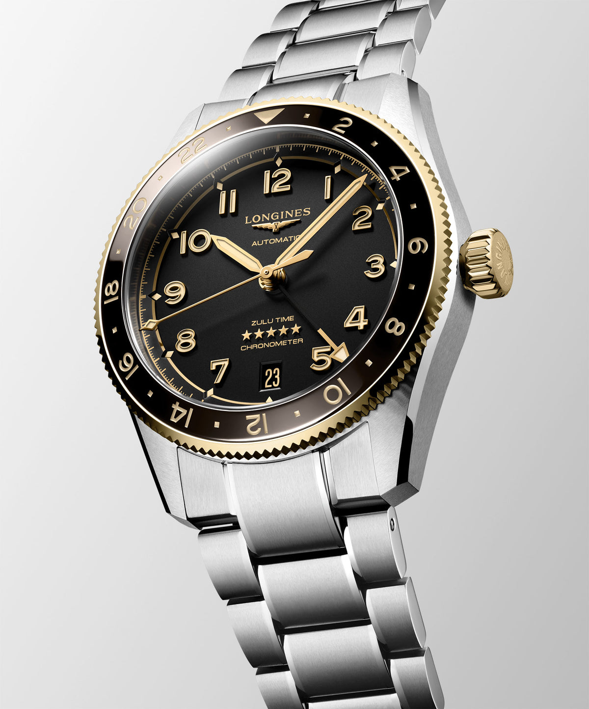 Longines SPIRIT ZULU TIME 39mm Automatic Watch L38025536 - Michael Jones Jeweller
