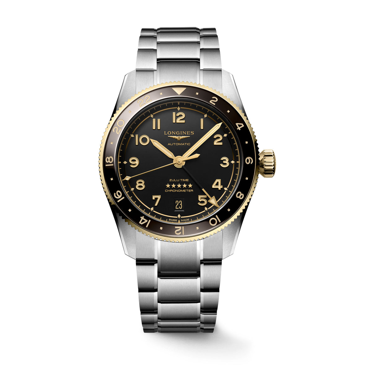 Longines SPIRIT ZULU TIME 39mm Automatic Watch L38025536 - Michael Jones Jeweller