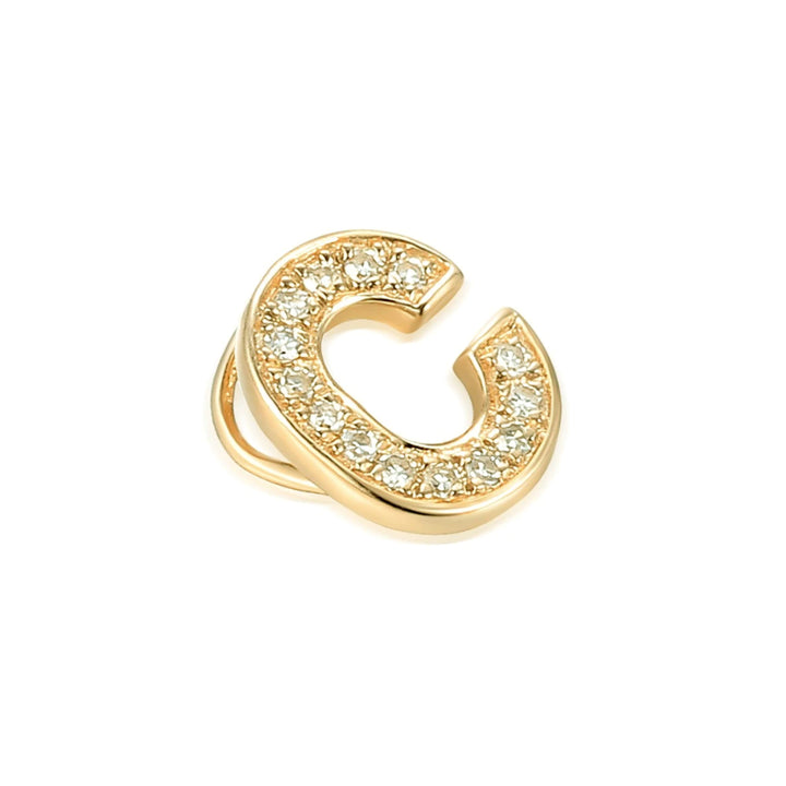 Initial C Diamond 9ct Yellow Gold Pendant