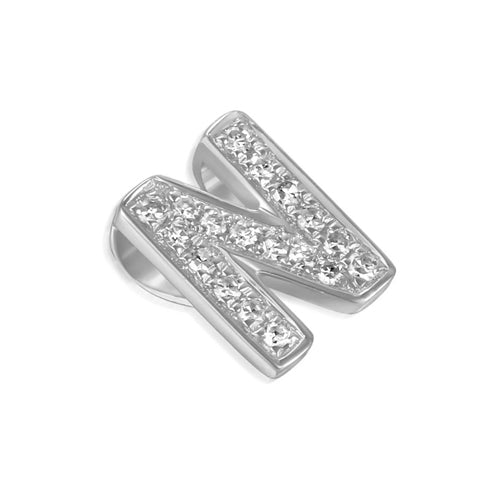Ntinga Initial N Diamond 9ct White Gold Pendant