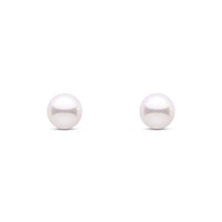 Cultured Pearl 18ct Yellow Gold Stud Earrings 5.5mm - Michael Jones Jeweller