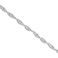 Silver 16" Prince of Wales Rope Chain