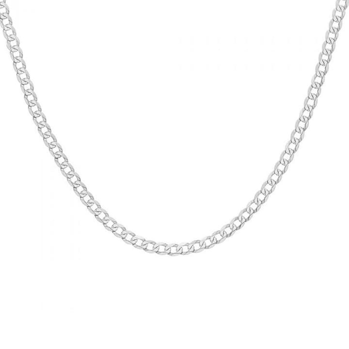 20" Sterling Silver Octagonal Curb Link Necklace - Michael Jones Jeweller