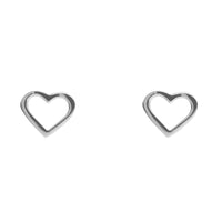 Chris Lewis Silver Eternity Heart Stud Polished Earrings