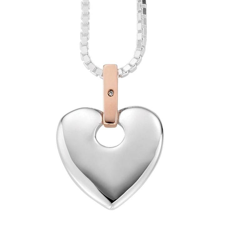 Clogau Single Diamond Cariad Pendant - Michael Jones Jeweller