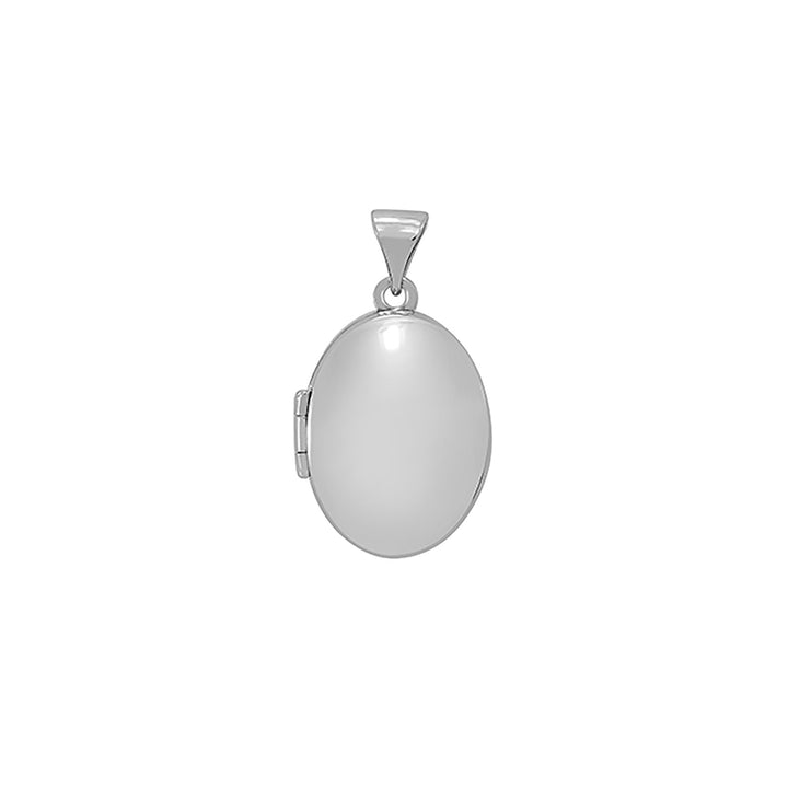 Silver Plain Oval Locket - Michael Jones Jeweller