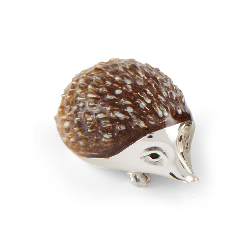 Saturno Silver Enamel Hedgehog Size 2 ST361-2 - Michael Jones Jeweller