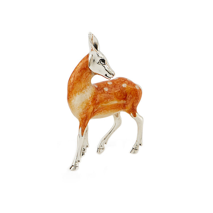 Saturno Silver and Enamel Doe Deer Size 2 - Michael Jones Jeweller
