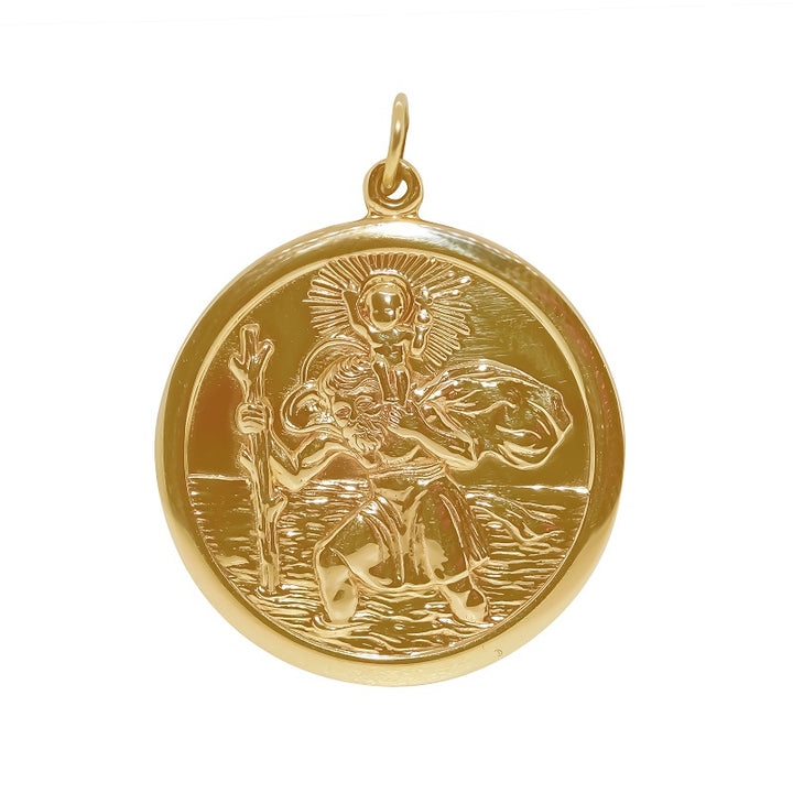 9ct Yellow Gold St Christopher Pendant