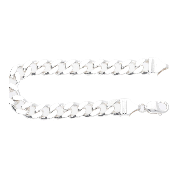 Flat Curb Silver Gents Bracelet - Michael Jones Jeweller