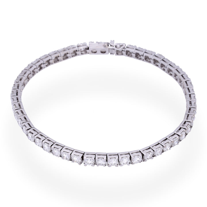 18ct White Gold 3.55ct Diamond Tennis Bracelet
