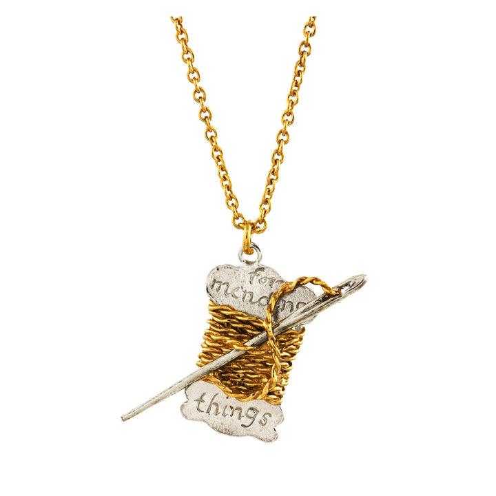 Alex Monroe Twine & Needle 'For Mending Things' Necklace