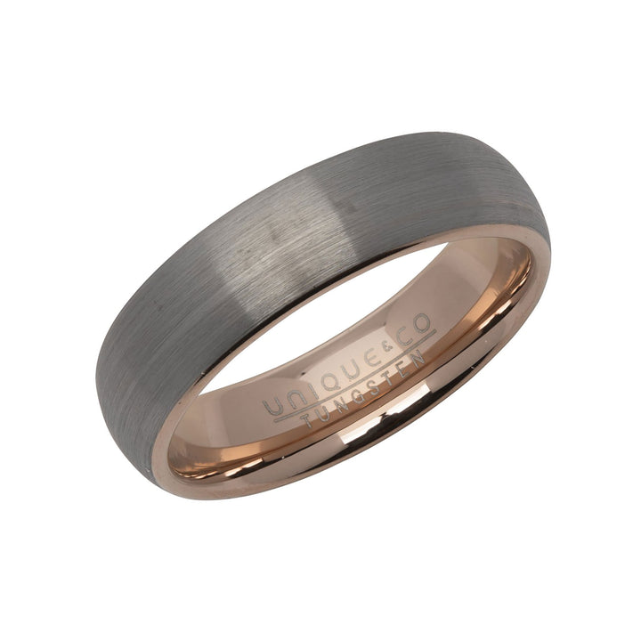 Unique & Co Rose Gold Plated Tungsten Carbide Ring 6mm