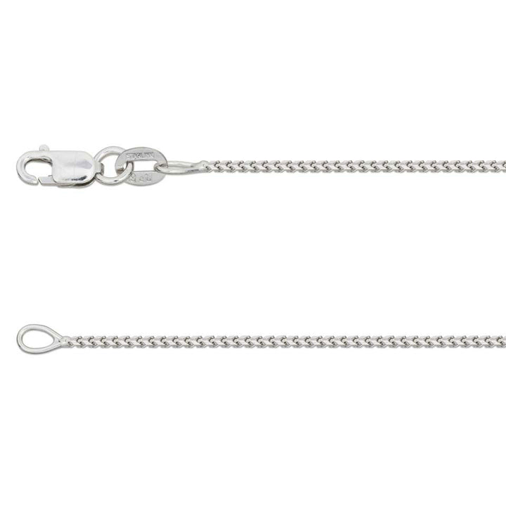 9ct White Gold 18 Inch Franco Chain - Michael Jones Jeweller