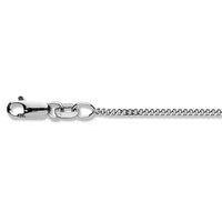 9ct White Gold 18 Inch Diamond Cut Curb Chain - Michael Jones Jeweller