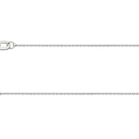 9ct White Gold 0.8mm Belcher Link Chain 18 Inches - Michael Jones Jeweller