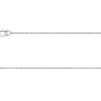9ct White Gold 0.8mm Belcher Link Chain 18 Inches