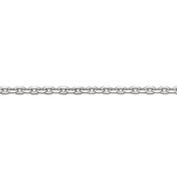 9ct White Gold 0.8mm Belcher Link Chain 18 Inches