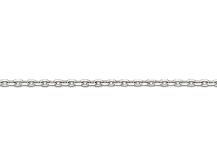 9ct White Gold 0.8mm Belcher Link Chain 18 Inches - Michael Jones Jeweller
