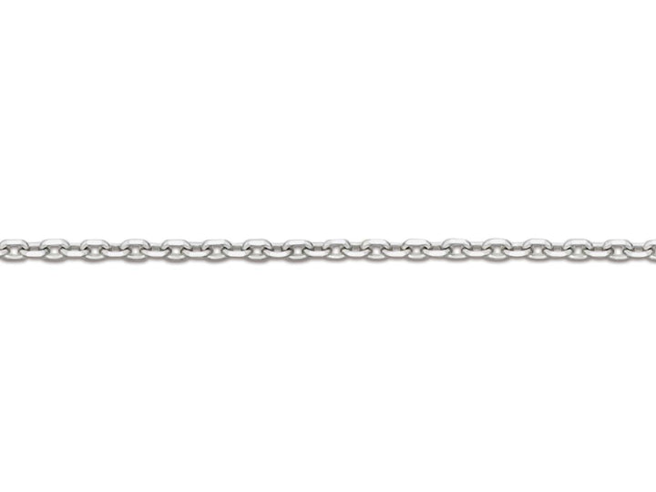 9ct White Gold 0.8mm Belcher Link Chain 18 Inches
