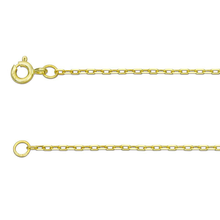 9ct Yellow Gold 16 Inch Diamond Cut Belcher Chain