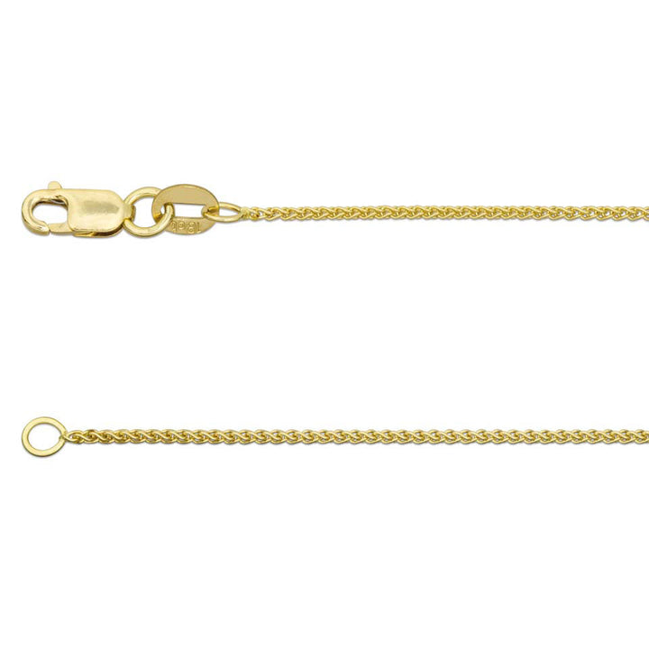 18ct Yellow Gold 16 Inch Spiga Chain