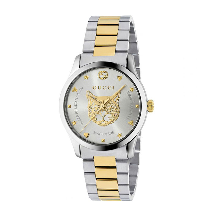Gucci G-Timeless 38mm Feline Dial Quartz Watch YA1264074 - Michael Jones Jeweller