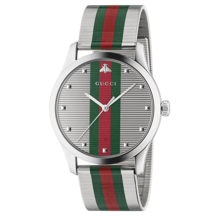 Gucci G-Timeless 42mm House Web Stripe Watch YA126284 - Michael Jones Jeweller