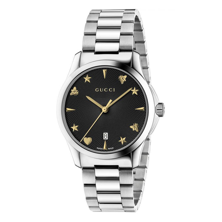 Gucci G-Timeless 38mm Guilloche Signature Quartz Watch YA1264029A